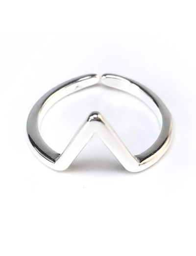 Bague Femme Argent Ajustable Triangle