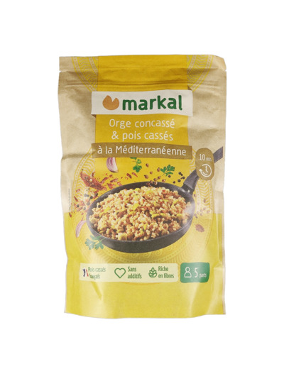 Orge Concassé et Pois Cassés à la Méditerranéenne 350g Bio