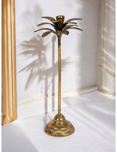 Chandelier palmier doré