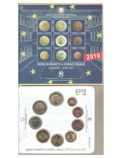 ITALIE 2010 SERIE 8 monnaies + 2 Euro CAVOUR BU