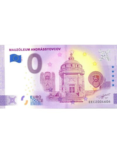 SLOVAQUIE 2020-2 MAUZOLEUM ANDRASSYOVCOV BILLET SOUVENIR 0 EURO