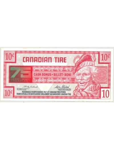CANADA (CANADIAN TIRE ) 10 CENTS 1996 TTB+