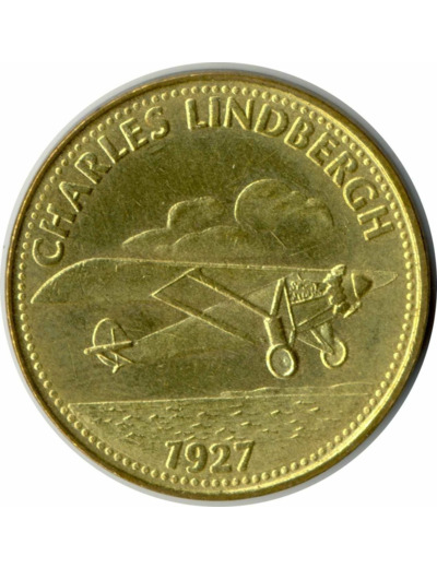 JETON - COLLECTION SHELL L'EPOPE DE L'ESPACE CHARLES LINDBERGH 1927 SUP