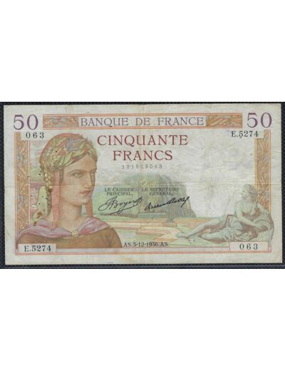 FRANCE 50 FRANCS CERES 3-12-1936 E.5274 TB+