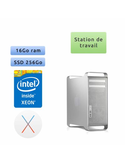 Apple Mac Pro Quad Core Xeon 3.2Ghz A1289 (EMC 2629) 16Go 256Go SSD - MacPro5,1 - mi 2012 - Station de Travail