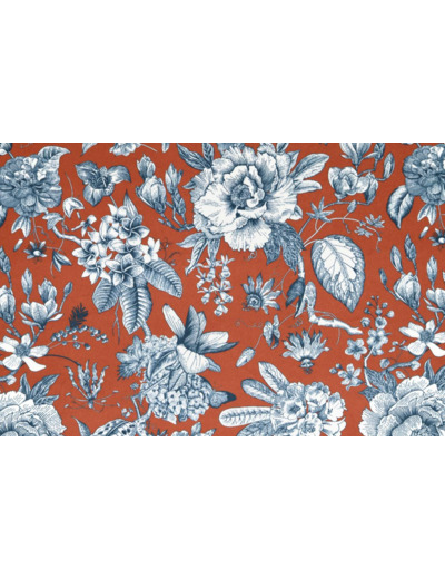 Velours Pivoine terracotta laize 140 cm 75000 tours au mètre