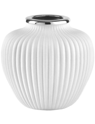 VASE EN VERRE COSTE L.20cm H.20cm