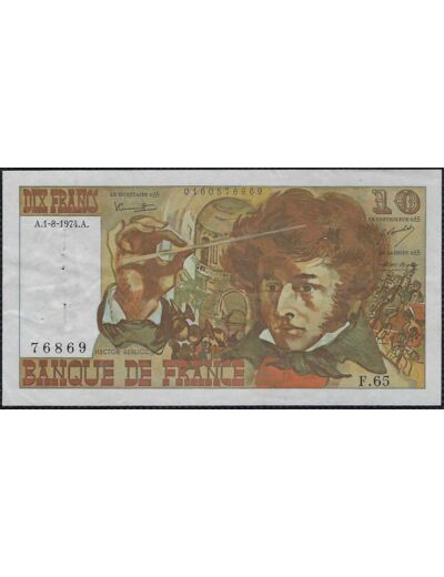 FRANCE 10 FRANCS BERLIOZ 1-8-1974 F.65 TTB+