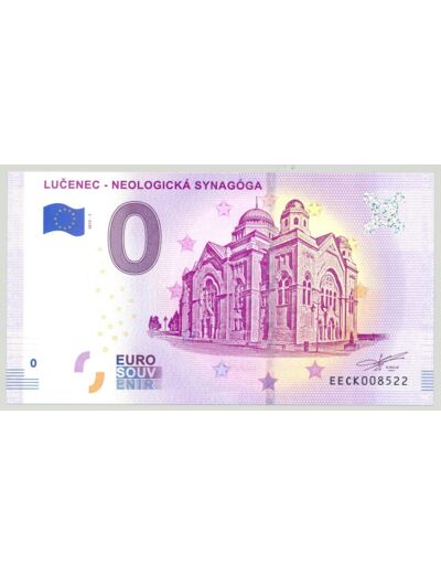 SLOVAQUIE 2019-1 LUCENEC NEOLOGICKA SYNAGOGA BILLET SOUVENIR 0 EURO