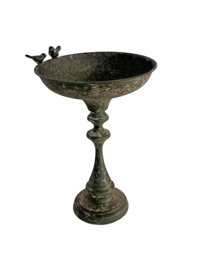 Bain d'oiseau sur pied fer 28x27x43cm