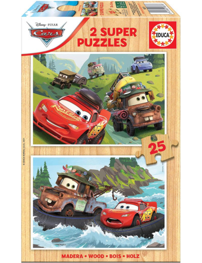 Educa - Puzzle Enfants 2x25 Cars, Puzzle pour Enfants