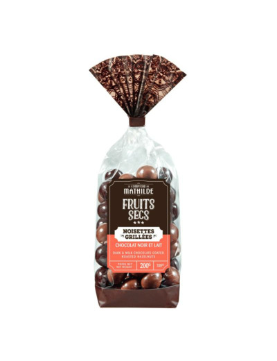 Noisettes Grillées Chocolat Noir & Lait Sachet 200G