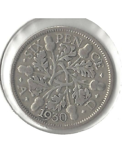 GRANDE BRETAGNE 6 PENCE 1930 TTB