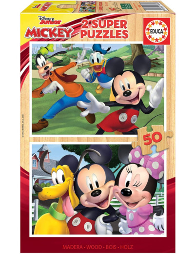 Educa - Puzzle Enfants 2x50 Mickey & Friends, Puzzle pour Enfants