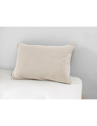 Taie d'oreiller Gaze de coton unie GAÏA L'Effet Papillon