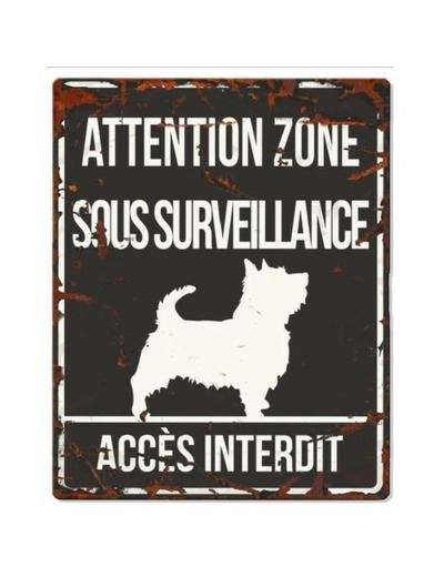 Plaque "Attention" Westie - 4 formats