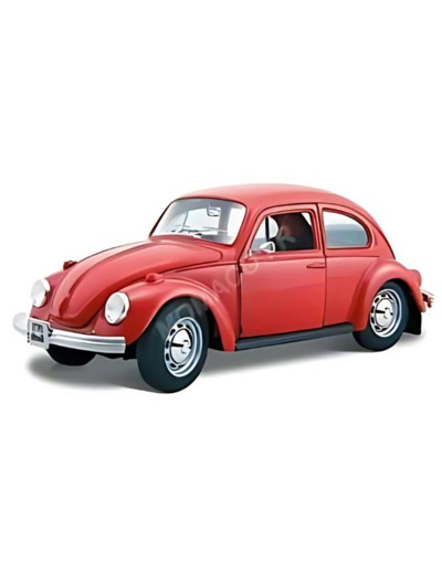 Miniature Volkswagen Beetle rouge 1960 1/24