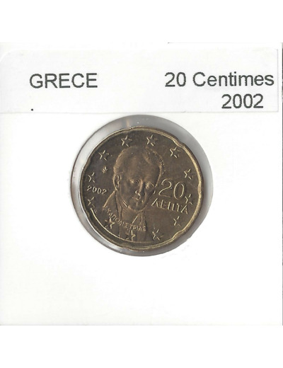 GRECE 2002 20 CENTIMES SUP-