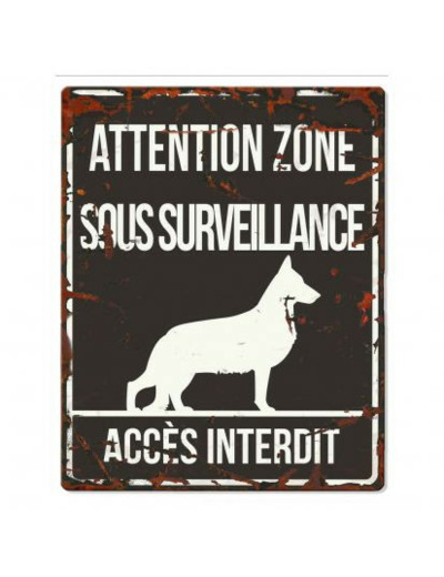 Plaque "Attention" Berger Allemand - 4 formats