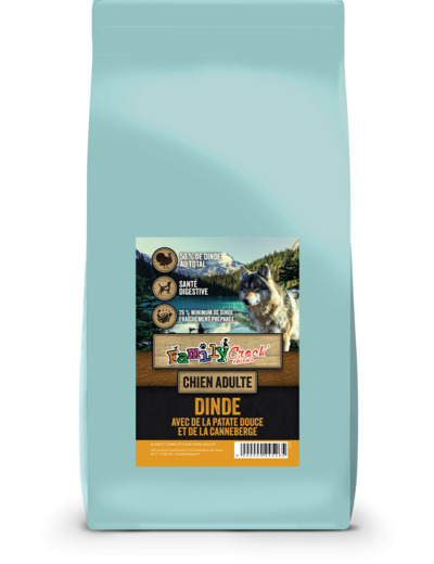 Croquettes GRAIN FREE à la dinde pour chiens adultes - 2 formats