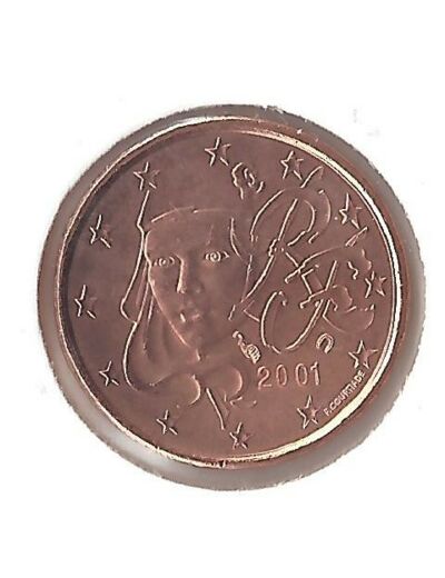 FRANCE 2001 1 CENTIME SUP-