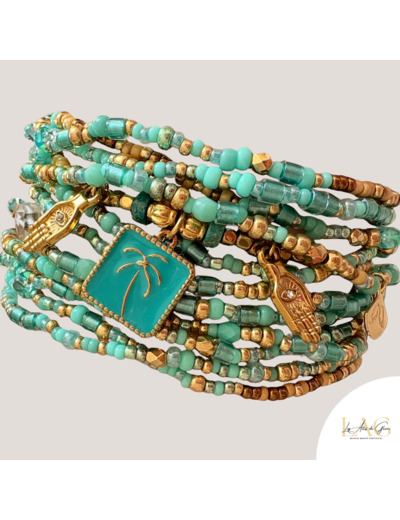 BRACELET MULTIRANGS AMULETTE D'AZUR