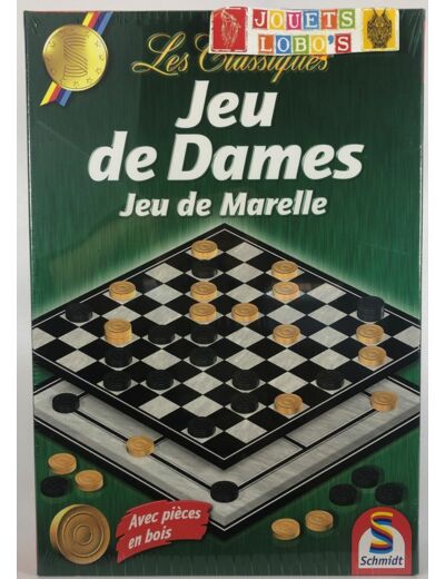 LES CLASSIQUES JEU DE DAMES - JEU DE MARELLE DE CHEZ SCHMIDT BOITE NEUVE