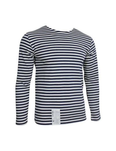 Telnyashka russe authentique en coton naturel – marinière navy