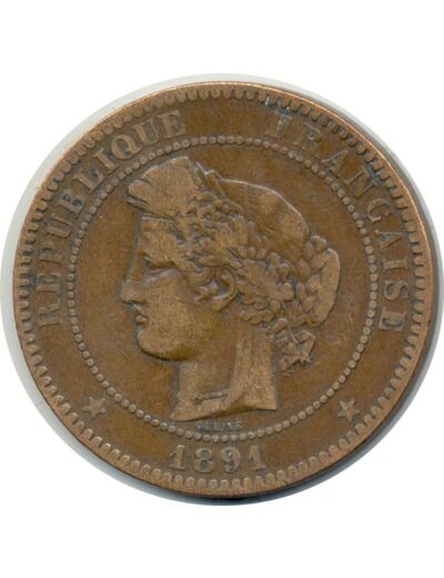 FRANCE 10 CENTIMES CERES 1891 A TB (G265a)