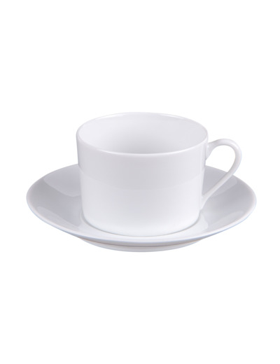 Tasse à déjeuner SAVOIE en porcelaine blanche