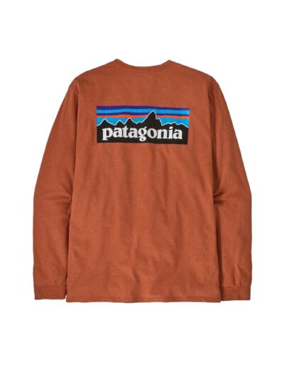 Tee Shirt M/L PATAGONIA P-6 Logo Responsibili Redtail Rust