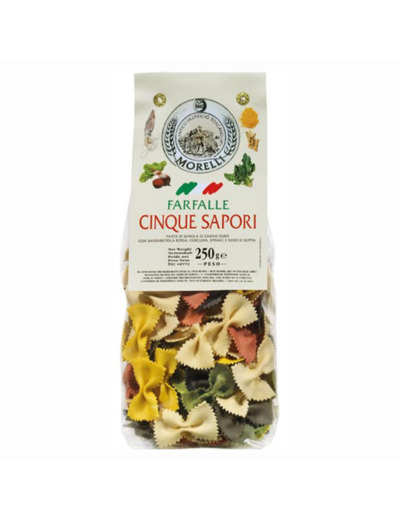 Pâtes aux cinq saveurs Farfalle 250g