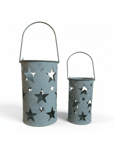 Ensemble 2 photophores étoile 12x36cm