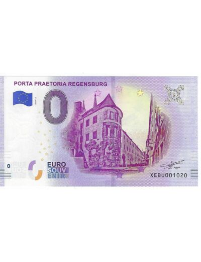 ALLEMAGNE 2019-2 PORTA PRAETORIA REGENSBURG BILLET SOUVENIR 0 EURO TOURISTIQUE