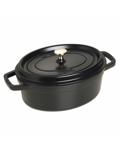 COCOTTE EN FONTE OVALE 27 cm NOIRE