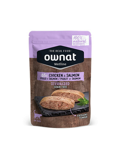 OWNAT WETLINE Sterilized, Poulet & Saumon - 85g