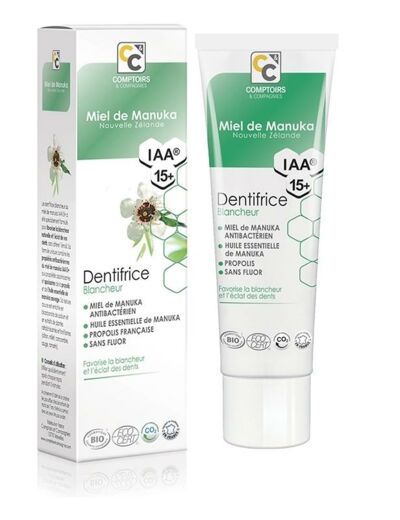 Dentifrice Blancheur au Miel de Manuka Bio - 75 ml- Comptoirs et compagnies