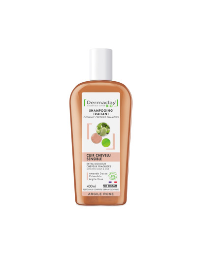 Shampooing traitant Cuir Chevelu Sensible Argile rose sans sulfate 400ml