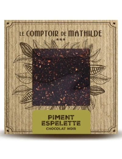 Tablette Piment d’Espelette - Chocolat noir - 80G