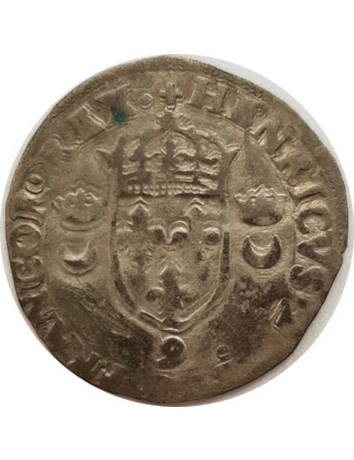 HENRI II (1547-1559) DOUZAIN AUX CROISSANTS 1551 9 (Rennes) TB