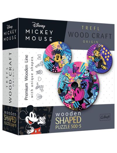 Puzzle Bois - Colorful Mickey Mouse - 505 Pièces