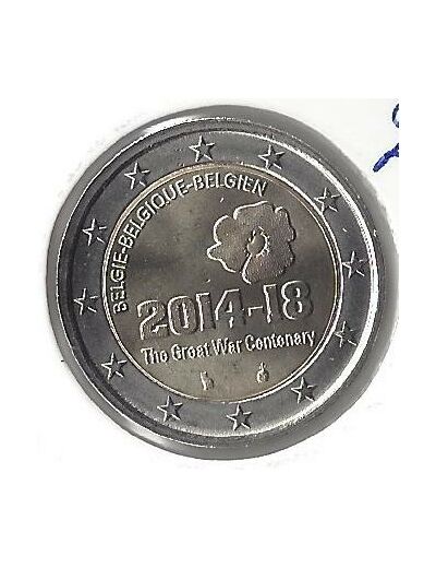 BELGIQUE 2014 2 EURO Commemorative 1914-18 SUP