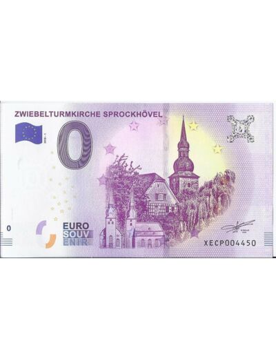 ALLEMAGNE 2018-1 ZWIEBELTURMKIRCHE  BILLET SOUVENIR 0 EURO TOURISTIQUE NEUF