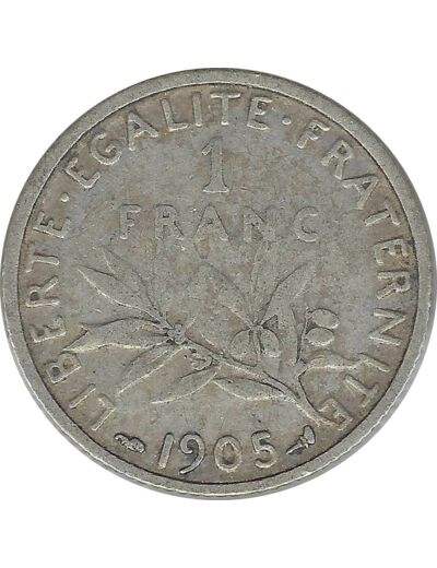 FRANCE 1 FRANC ROTY 1905 TB