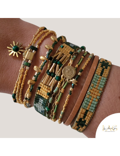 BRACELET MANCHETTE GREEN PURITY