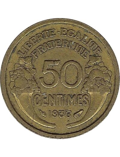 FRANCE 50 CENTIMES MORLON 1936 TTB