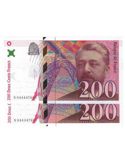 FRANCE 200 FRANCS EIFFEL 1997 Alphabet N 0444476.. NEUF