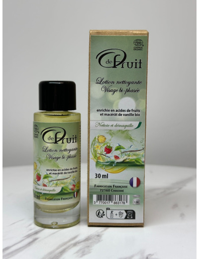 Lotion nettoyante visage bi-phasé