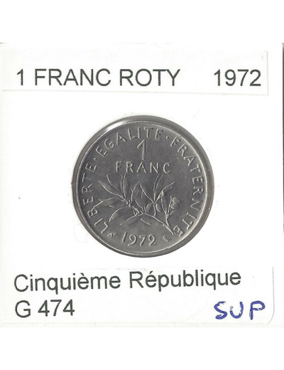 FRANCE 1 FRANC ROTY 1972 SUP