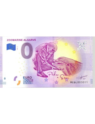 PORTUGAL 2020-2 ZOOMARINE ALGARVE VERSION ANNIVERSAIRE BILLET SOUVENIR 0 EURO